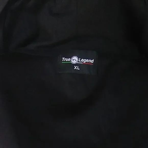 TRU LEGEND XL BLACK CAMO JACKET w HOOD FRONT ZIP Mens goth gothic witch